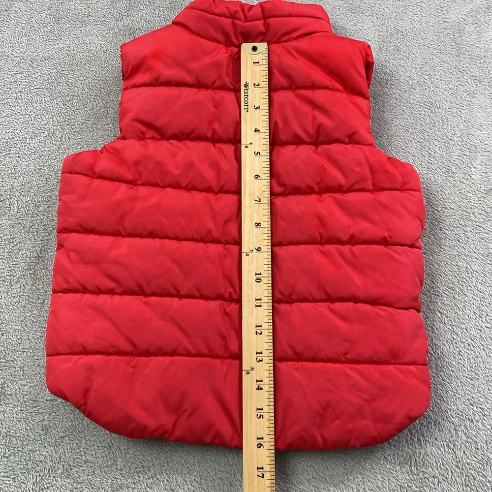 Gap‎ 4 Toddler Kids Red Puffer Sherpa Lined Full Zip Vest